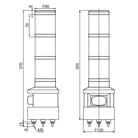 SFL100B-220-RYG Светосигнальный маячок