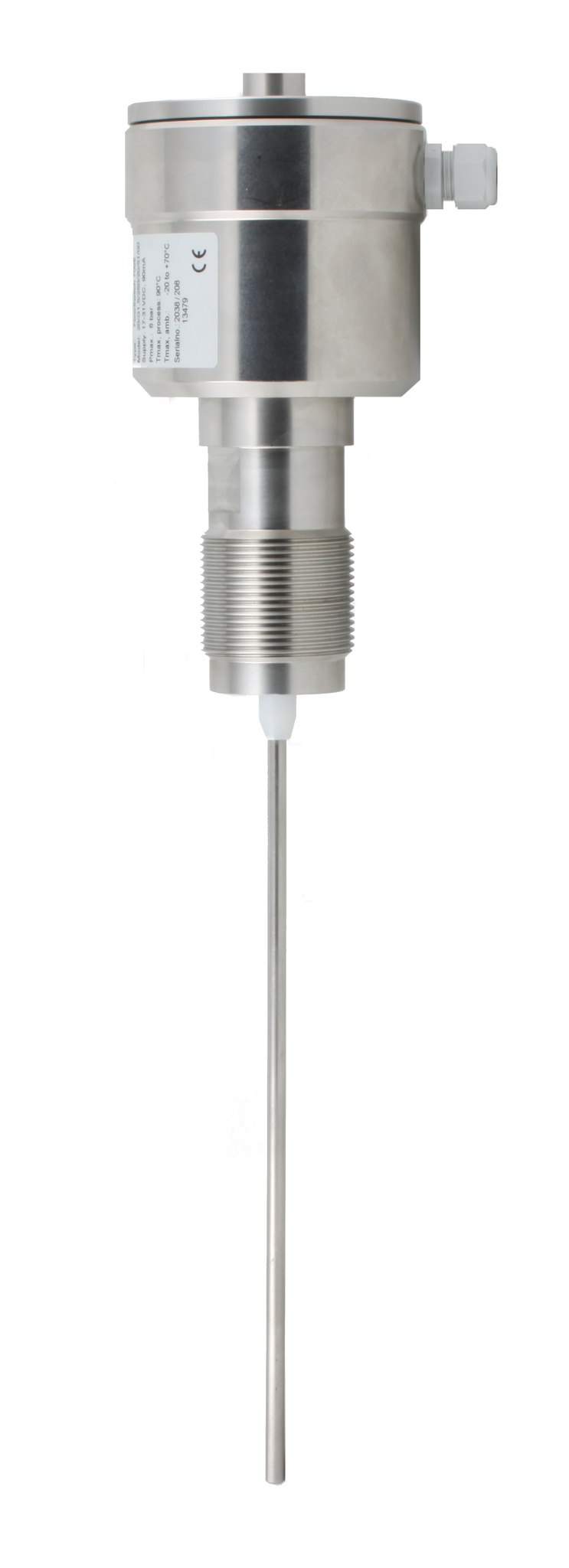 Датчик пыли, корпус- нерж. сталь, зонд 500 мм -20 +130 С, Pmax=6 bar, 24 VDC, IP 67, соединение- резьба G 1 1/2" нерж. сталь, выходной сигнал- 4-20 mA, кабельные вводы 2 х M16