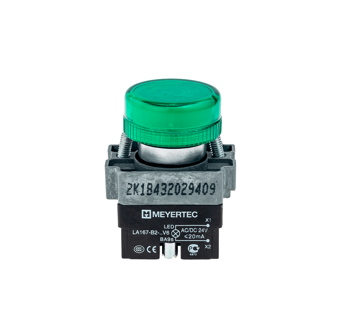 Сигнальная лампа зеленый, 24V AC/DC