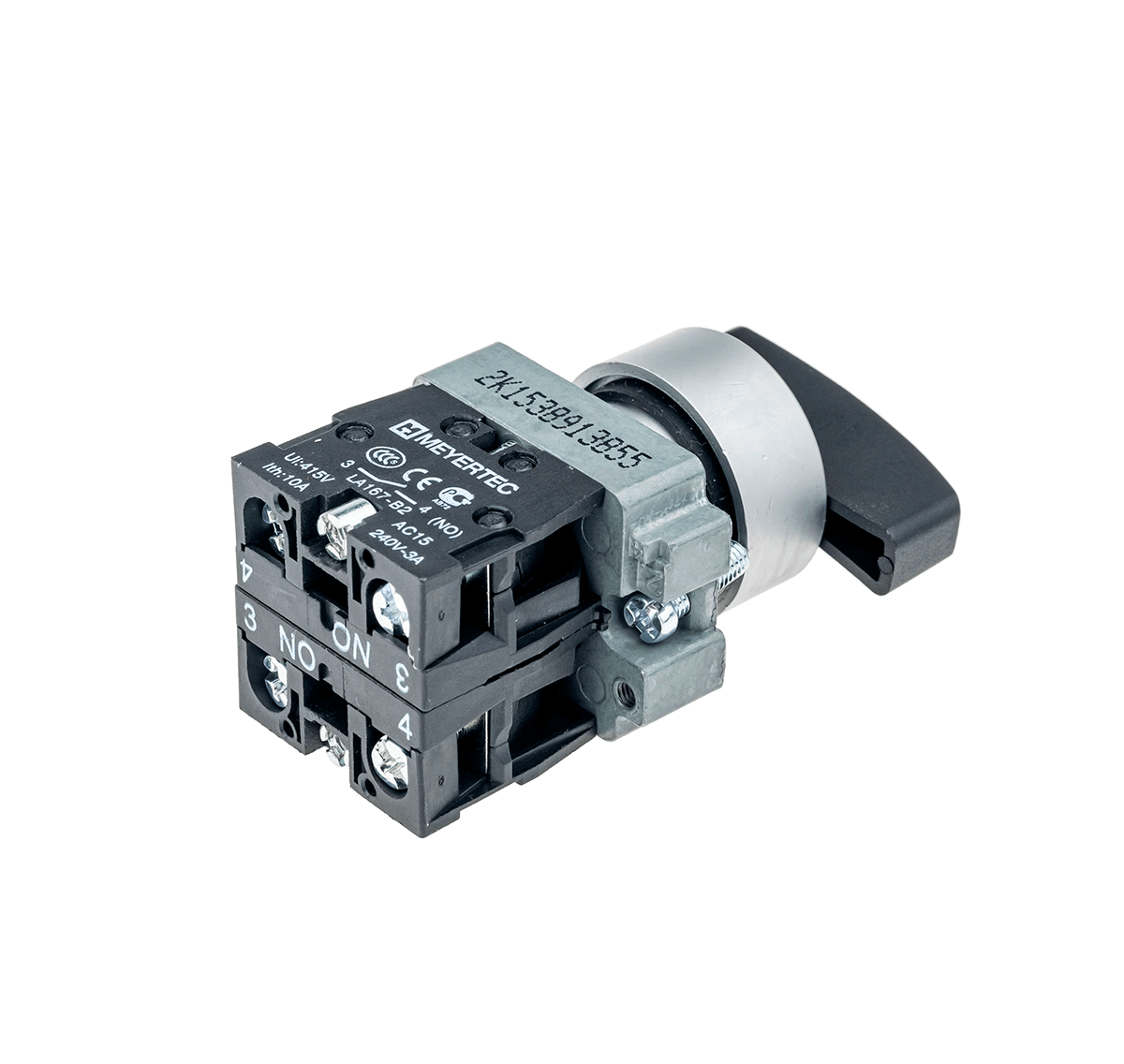 Переключатель длинная ручка, 3 положения, 2NO, с фиксацией