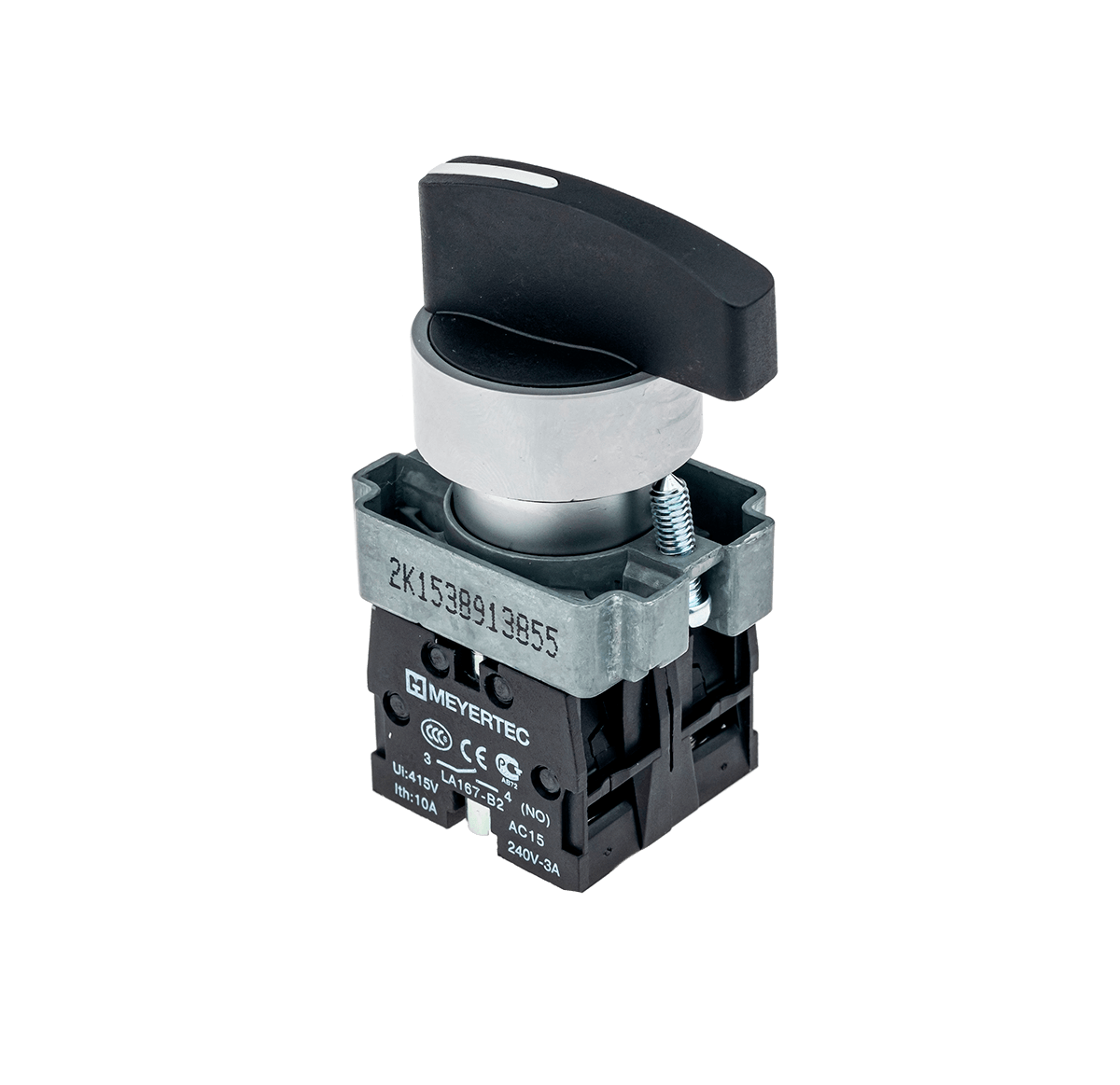 Переключатель длинная ручка, 3 положения, 2NO, с фиксацией