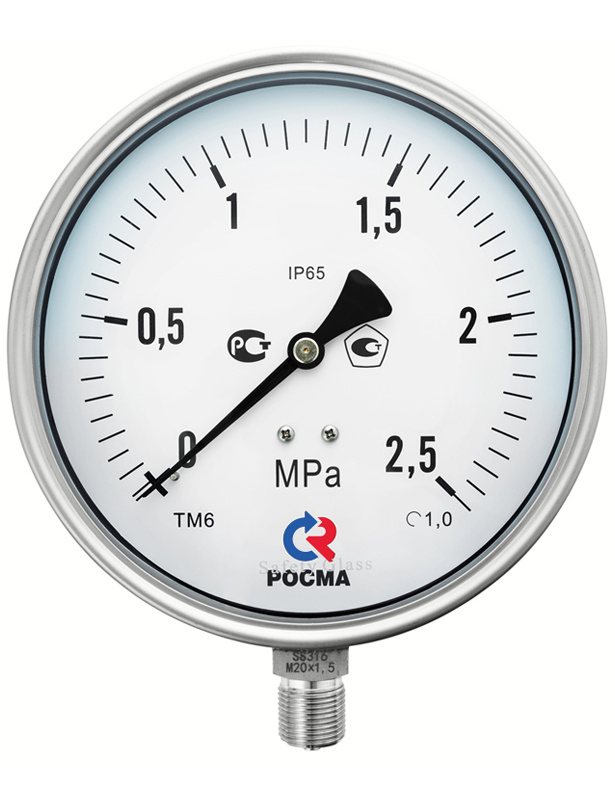 Манометры ТМ-521 Б и ТМ-621 Б кор­ро­зи­он­но­стой­кие виб­ро­ус­той­чи­вые, бе­зо­пас­ное ис­пол­не­ние