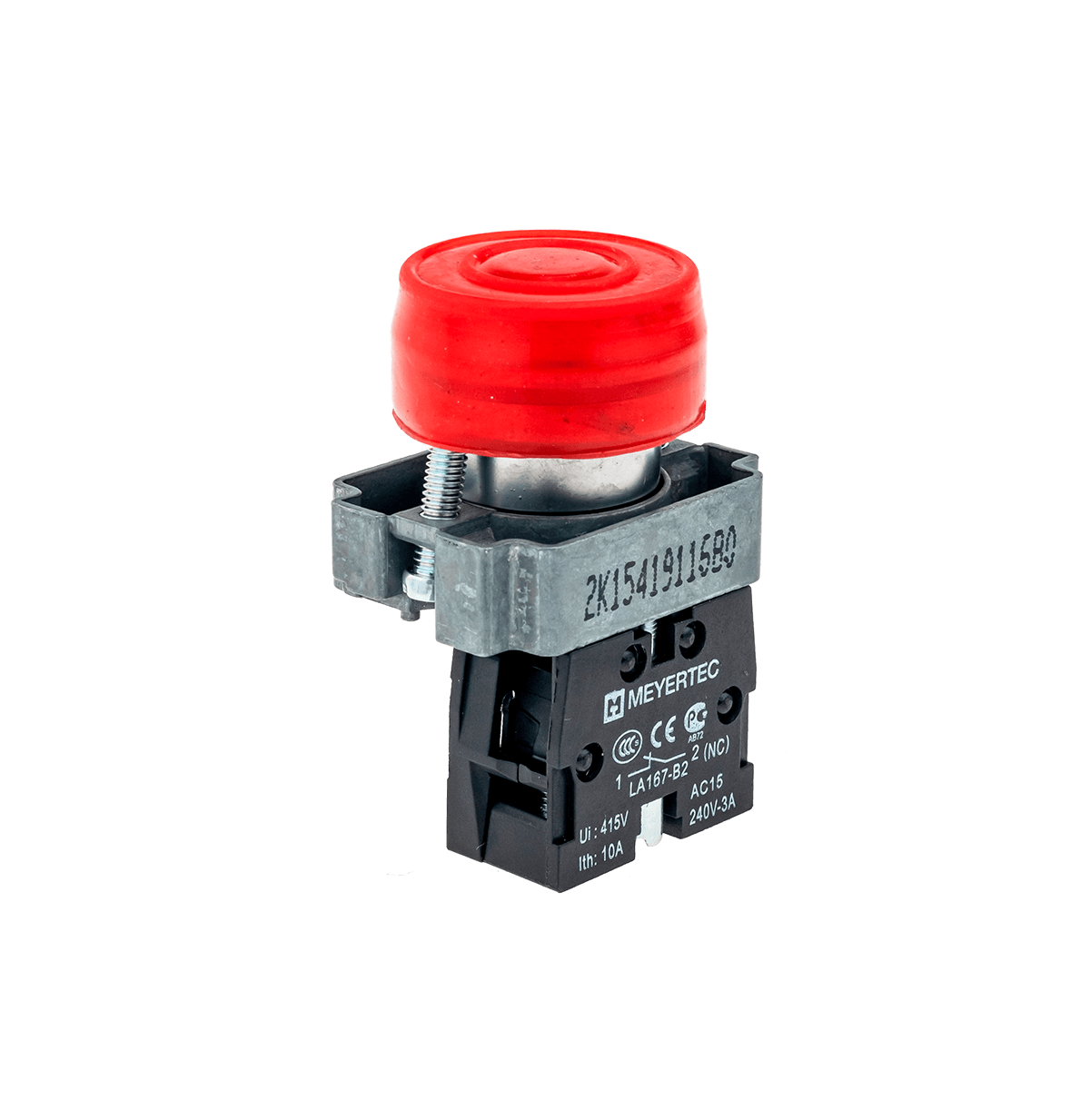 Кнопка в кожухе, красная 1NC