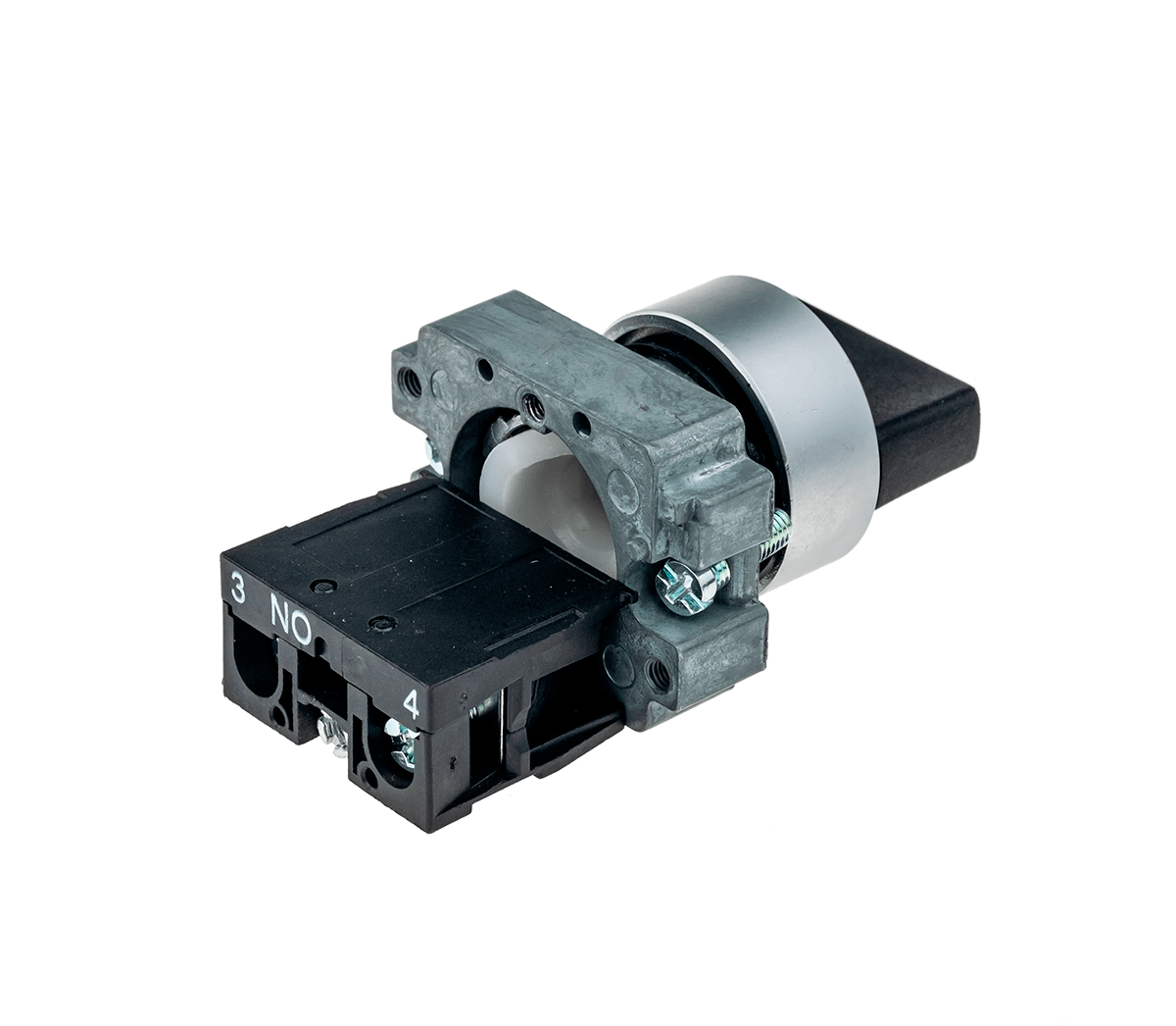 Переключатель на 2 положения, 1NO, с возвратом, металл