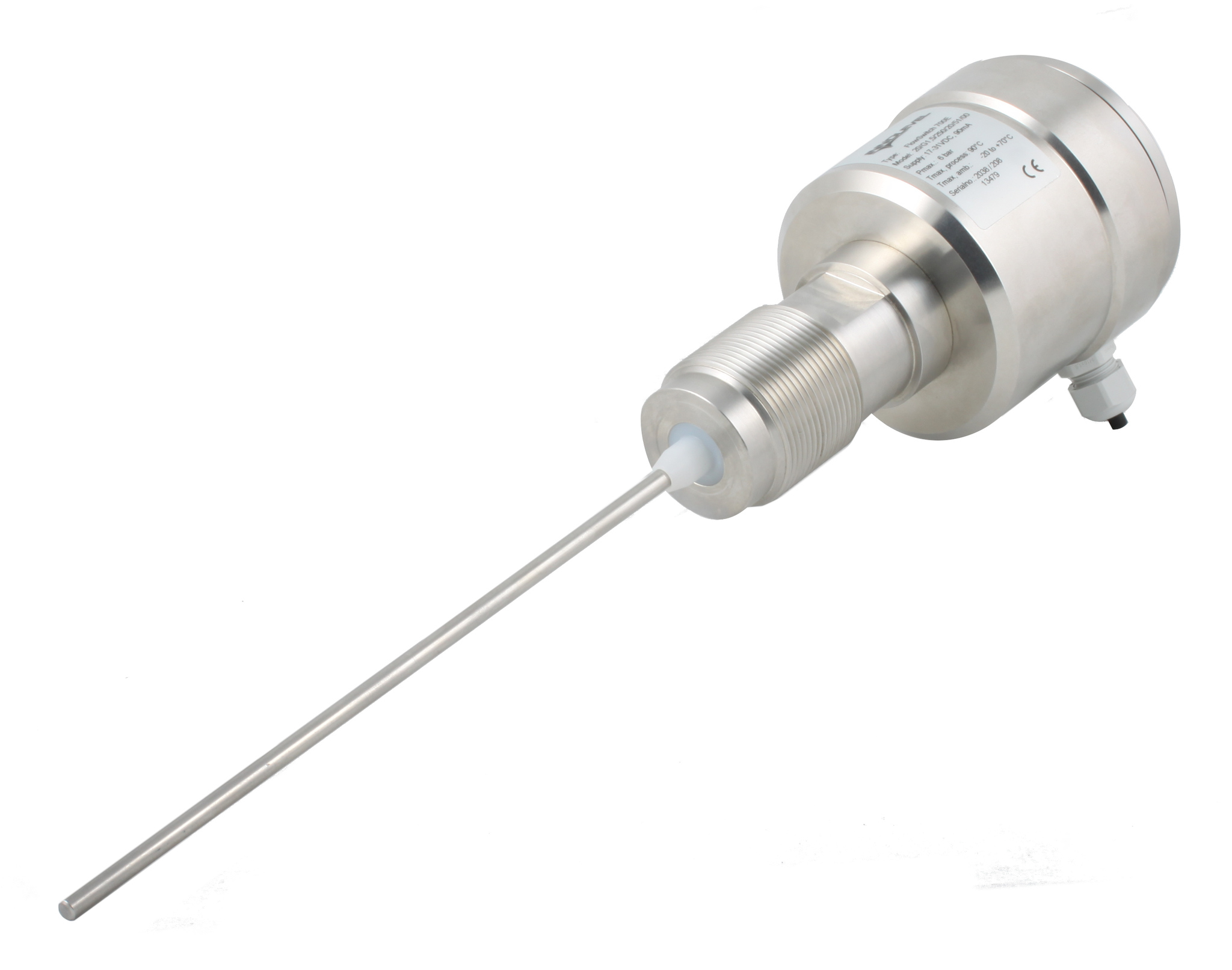 Датчик пыли, корпус- нерж. сталь, зонд 500 мм -20 +130 С, Pmax=6 bar, 24 VDC, IP 67, соединение- резьба G 1 1/2" нерж. сталь, выходной сигнал- 4-20 mA, кабельные вводы 2 х M16