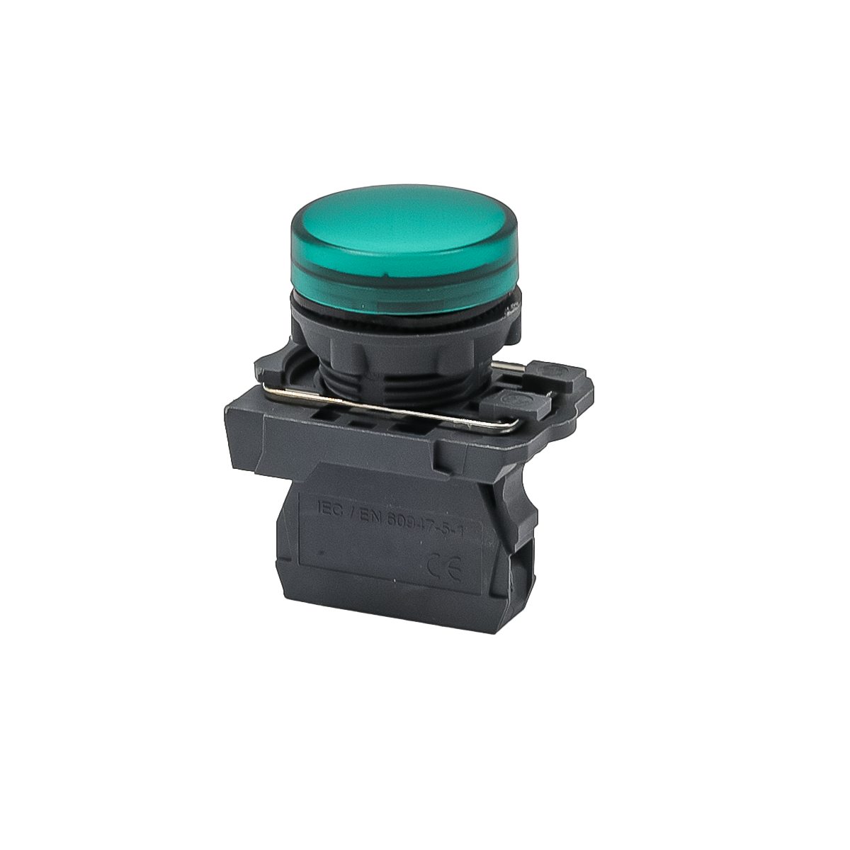 Лампа сигнальная зеленая, 220V AС/DC, IP65, пластик