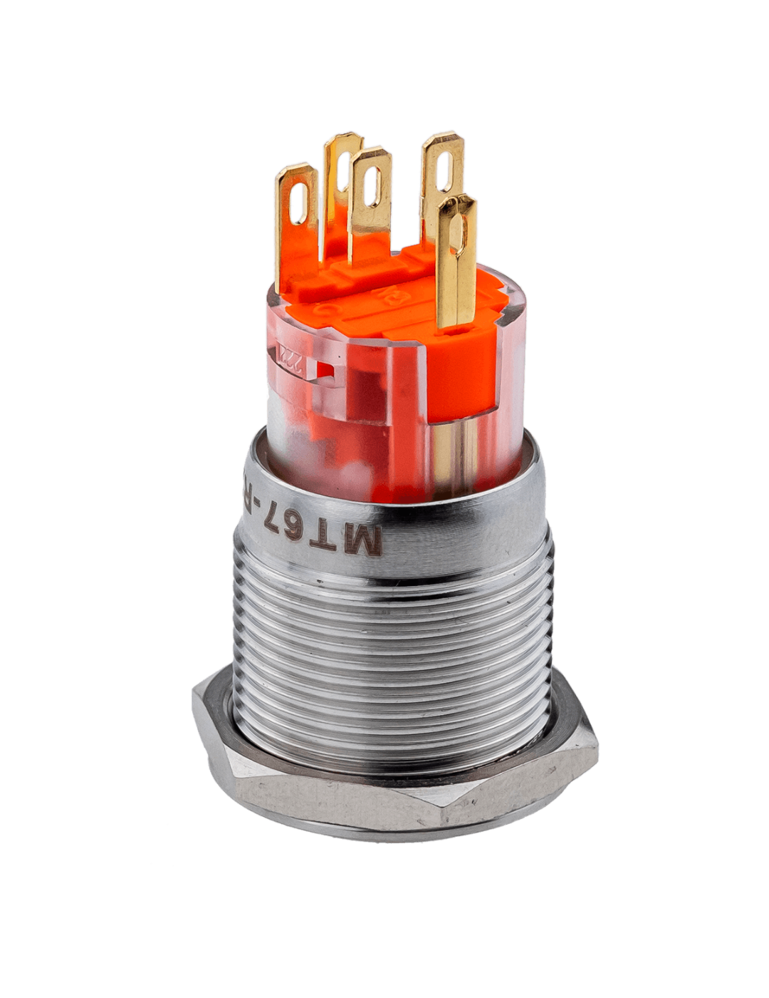 Кнопка с подсветкой синяя, с возвратом, 24В AC/DC, IP67