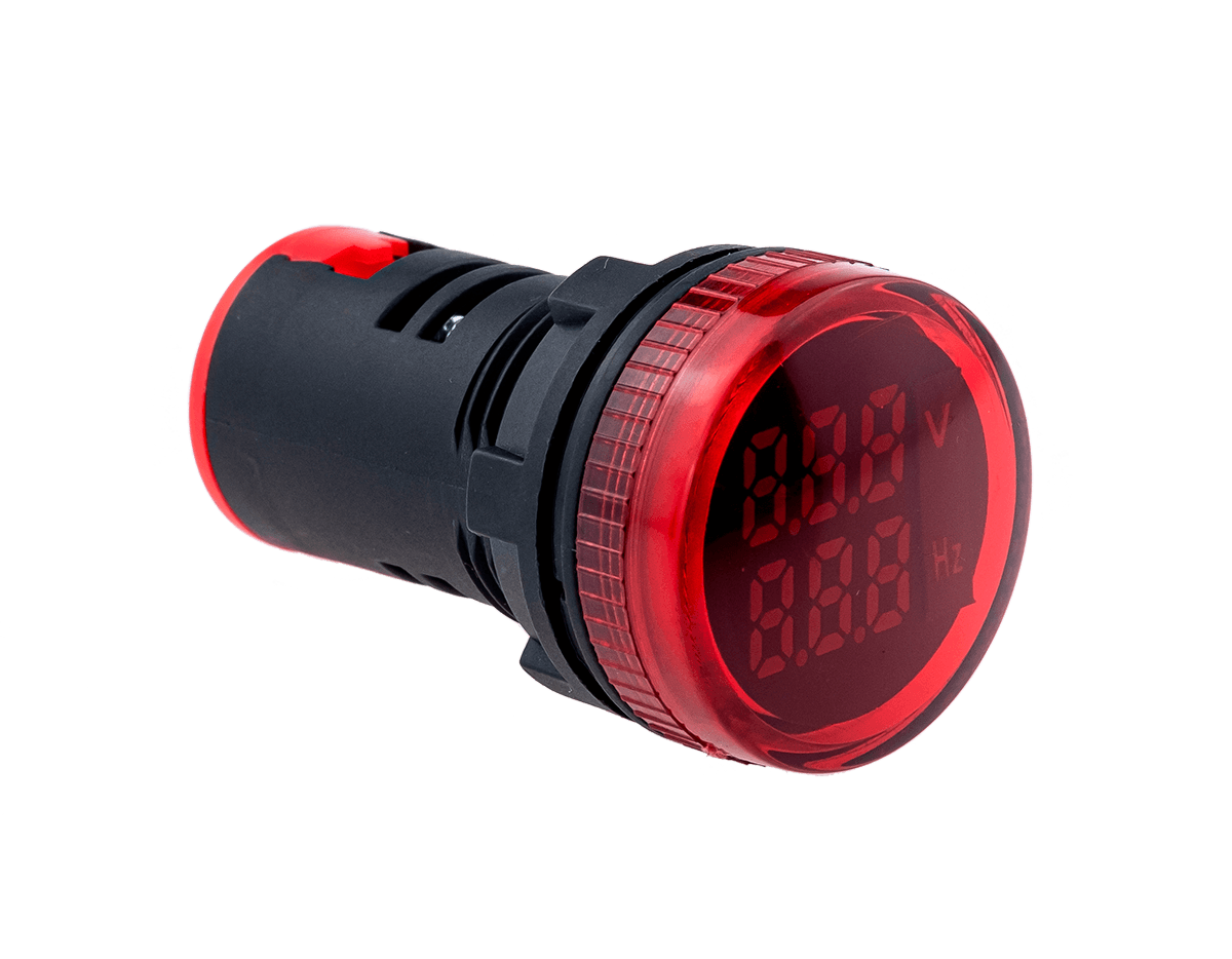 Индикатор напряжения и частоты, красный
