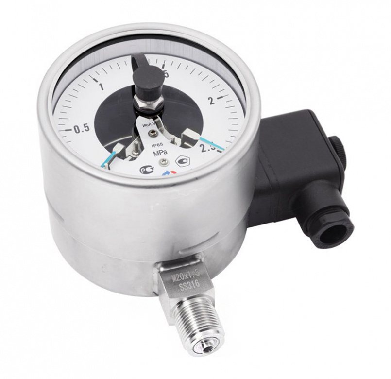 Манометры ТМ-521.05 и ТМ-621.05 кор­ро­зи­он­но­стой­кие виб­ро­ус­той­чи­вые с элек­тро­кон­такт­ной при­став­кой