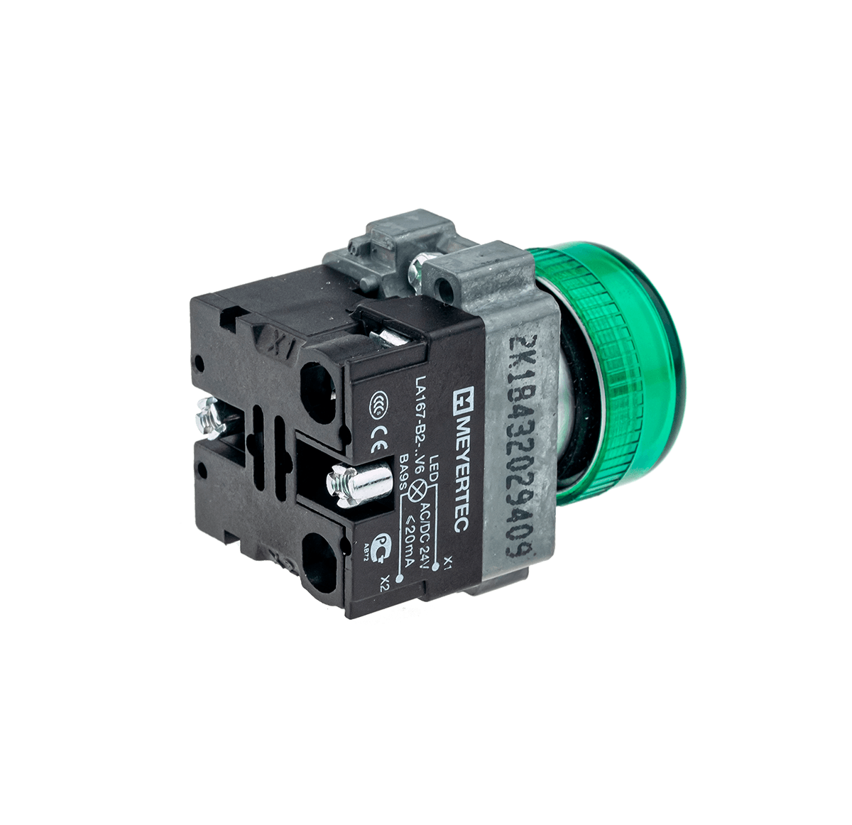 Сигнальная лампа зеленый, 24V AC/DC