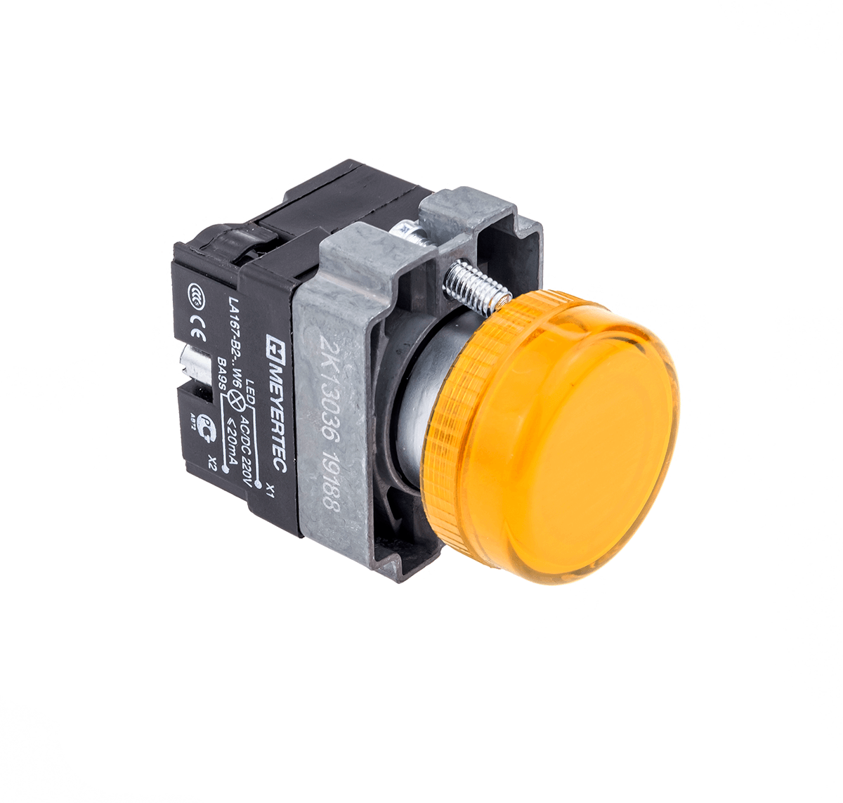 Сигнальная лампа желтый, 220V AC/DC