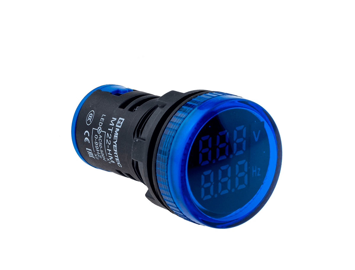Индикатор напряжения и частоты, синий